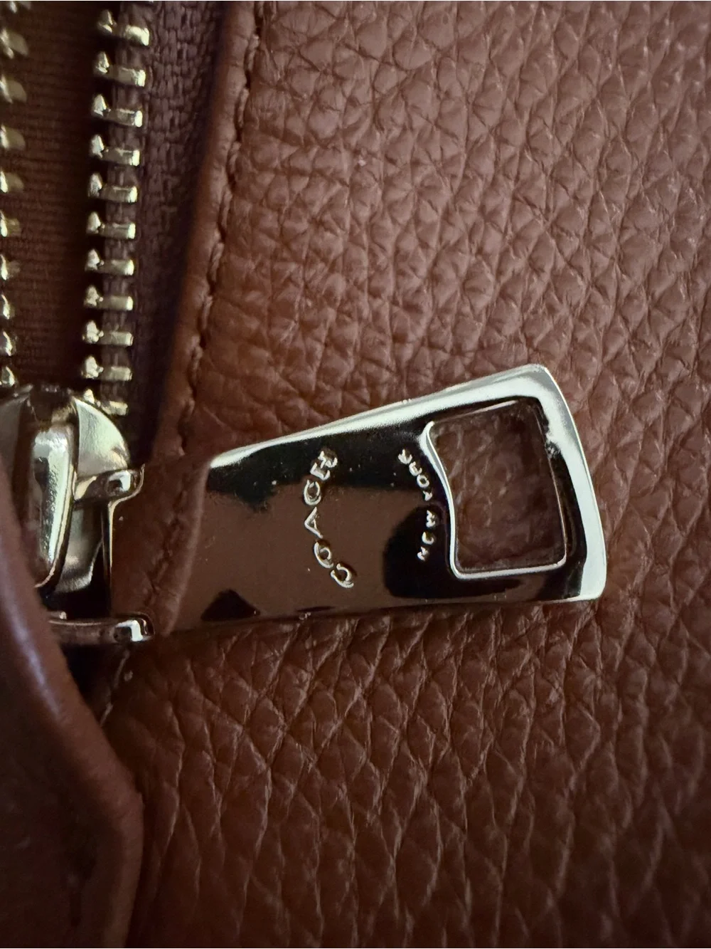 Coach Brown pebbled Leather Madison Isabelle purse